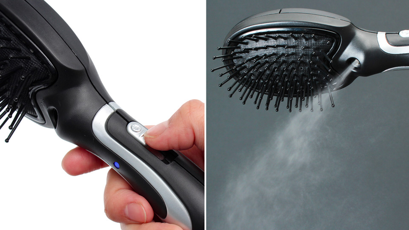 Illustration for article titled USB-Powered Self-Misting Hairbrush: Thanko, You've Done It Again